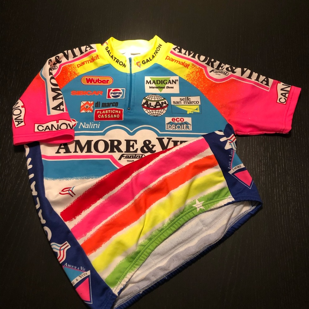 Vintage Amore & Vita Cycling Jersey colorful MED